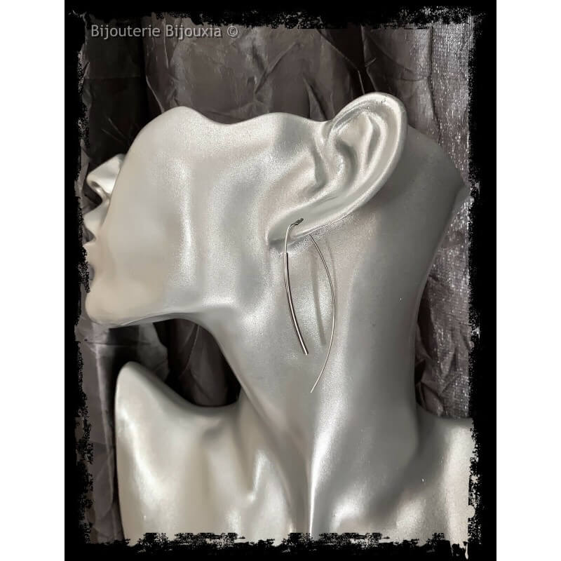 Boucles d'oreilles Tiges en argent 925, prasiolites facettées et spinelles