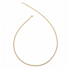 Chaîne fine gourmette serrée 45CM X 1.20mm Plaqué Or 18 CARATS 750/000