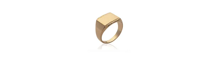 Bague Chevalière Plaqué or 18 Carats 750/1000 CHOIX Tailles 50 à 68 MIXTE