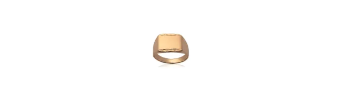 Bague Chevalière Plaqué or 18 Carats 750/1000 CHOIX Tailles 50 à 68 MIXTE