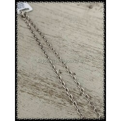 Chaîne 45cm x 2,25mm Maille Forçat Épaisse Argent Massif 925/1000 RHODIÉ