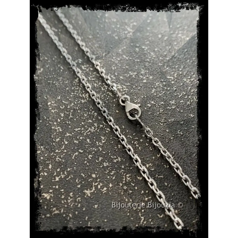 Collier Maille Singapour Plaqué Or 2mm - Les Poulettes Bijoux - Bijou Fantaisie Créateur, Livré Dans Son écrin - 11