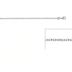 Chaîne Maille Forçat 40cm x 1.60mm En Argent Massif 925/000