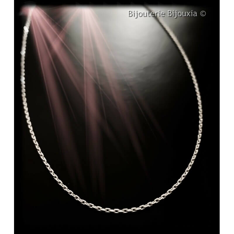 Chaîne Argent Forçat Longue Artisanale | EXCALIBUR Bijoux