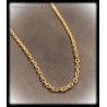 Chaîne Maille Forçat 2MM Plaqué or 18 CARATS Longueurs au choix