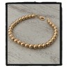 Bracelet Moderne Maille Boule 19cm Plaqué Or 18 carats