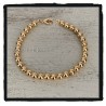 Bracelet Moderne Maille Boule 19cm Plaqué Or 18 carats
