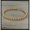 Bracelet Moderne Maille Boule 19cm Plaqué Or 18 carats