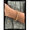 Bracelet Moderne Maille Boule 19cm Plaqué Or 18 carats