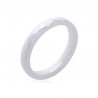Bague Ronde Facettée 3MM En Céramique Blanche Taille 60