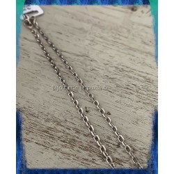 Chaîne 50CM Forçat Maille 2,60 MM Robuste Argent 925 Rhodié