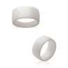 Bague Ronde Épaisse En Céramique BLANC Tailles 50-52-54-56-58-60
