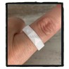 Bague Alliance Facettée Céramique BLANC Bijoux Tailles 50-52-54-56-58-60