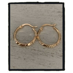 Boucles D'oreilles Créoles 2,5 cm Plaqué Or 18 Carats 750/000