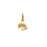 Pendentif Dauphin avec cristal Plaqué Or 18 Carats 750/1000 Bijoux Enfant