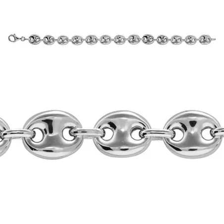 Bracelet « Grain De Café » En Argent Massif 925 - Occasion - Bijou Vintage