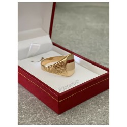 Bague Chevalière Carrée EN OR jaune 9 CARATS 375/1000 T60 à 68