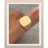 Bague Chevalière Carrée EN OR jaune 9 CARATS 375/1000 T60 à 68