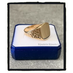 Bague Chevalière Carrée EN OR jaune 9 CARATS 375/1000 T60 à 68