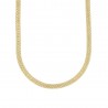Collier Ras De Cou Tressé Ajourée En Argent Doré 925/000