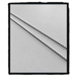 Chaîne Fine 50cm X 1mm Maille Vénitienne Argent Massif 925