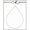 Chaîne 50CM Maille Serpent Ronde Argent Massif 925/1000