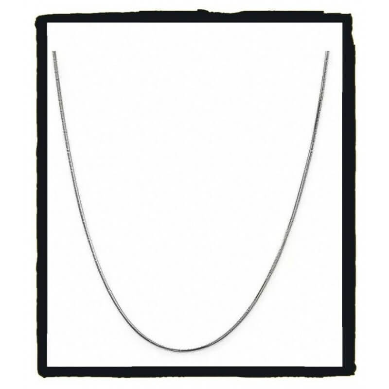 Chaine argent maille serpent 60 cm – Sauge