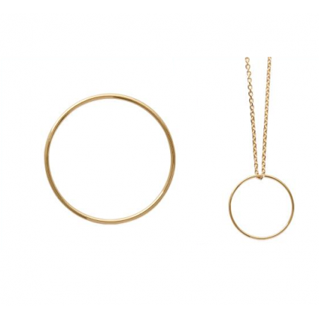 Pendentif Cercle En Plaqué or 18 Carats 750/1000