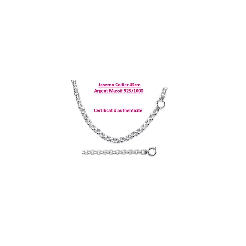 Collier Jaseron En Argent 925 Massif Rhodié - Avec Zirconium - Bijou Femme Moderne Et élégant - Neuf Avec étiquettes