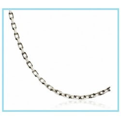 Chaîne 50CM X 3MM Maille Forçat Épaisse Argent Massif 925