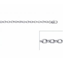 Chaîne 50CM X 3MM Maille Forçat Épaisse Argent Massif 925