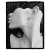 Boucles D'oreilles Pendantes Demi-Lune Chaînette Argent Massif 925 Rhodié