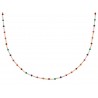 Collier Pierres émail Multicolores Et Plaqué or 18 Carats 750/1000