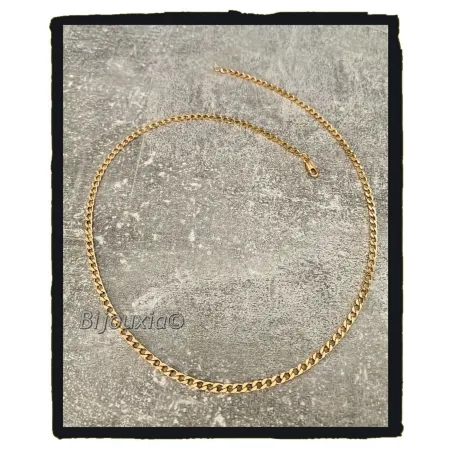 Chaîne Gourmette Pour Homme En Plaqué Or 18K - 60 Cm - Bijoux élégant Et Moderne