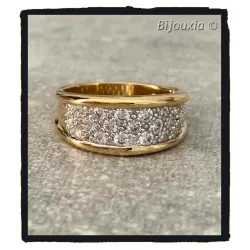 Bague Éclat Impérial – Plaqué Or 18 Carats 750/000 – Zirconiums T50 à 62