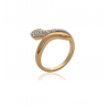Bague Serpent Et ZIRCONIUM En Plaqué or 18 Carats