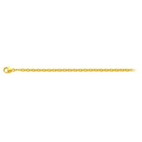 Collier Chaîne Argent 925 Plaqué Or 18K Planetys - Maille Forçat Diamantée 1.5mm