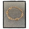 Bracelet 21CM Maillons Motifs Ciselés En Plaqué or 18 CARATS 750/1000 Bijoux