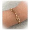 Bracelet Maillons Motifs Ciselés Plaqué or 18 CARATS 750/1000