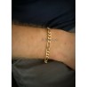 Bracelet Maille Figaro 6MM x 21CM Plaqué or 18 Carats