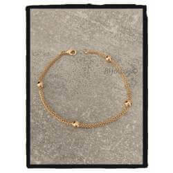 Bracelet maille Serpent et fines boules En Plaqué or 18 Carats 750/1000