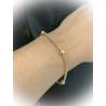 Bracelet maille Serpent et fines boules En Plaqué or 18 Carats 750/1000