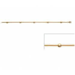 Bracelet maille Serpent et fines boules En Plaqué or 18 Carats 750/1000
