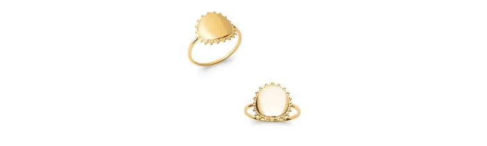 Bague Pièce Médaille Motif Soleil En Plaqué or 18 Carats Bijoux T50 à 60
