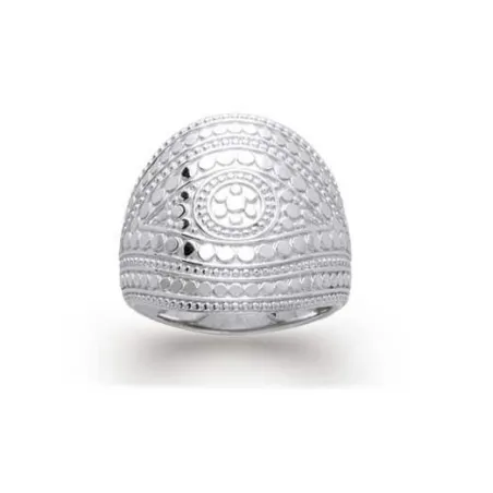Bague Jonc Large Argent 925 Martelé - Taille 50 - Dolly-Bijoux - Neuf Avec étiquettes