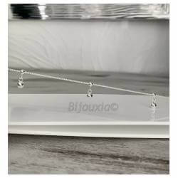 Chaîne De Cheville Pampilles Boules En Argent Massif 925/000