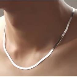 Collier Maille Miroir 42CM Argent Massif 925/1000  Bijoux Femme  Poinçonné