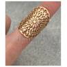 Bague Large Ajourée Arabesques En Plaqué or 18 Carats 750/1000 Bijoux