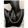 Collier Maille Corde Robuste Argent Massif 925/1000 Rhodié