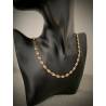 Chaîne Grain De Café 5MM X 45 CM Plaqué or 18 CARATS 750/1000 Bijoux NEUF